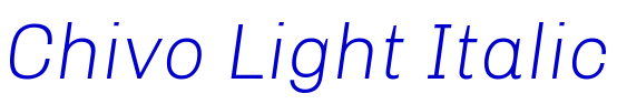 Chivo Light Italic police de caractère